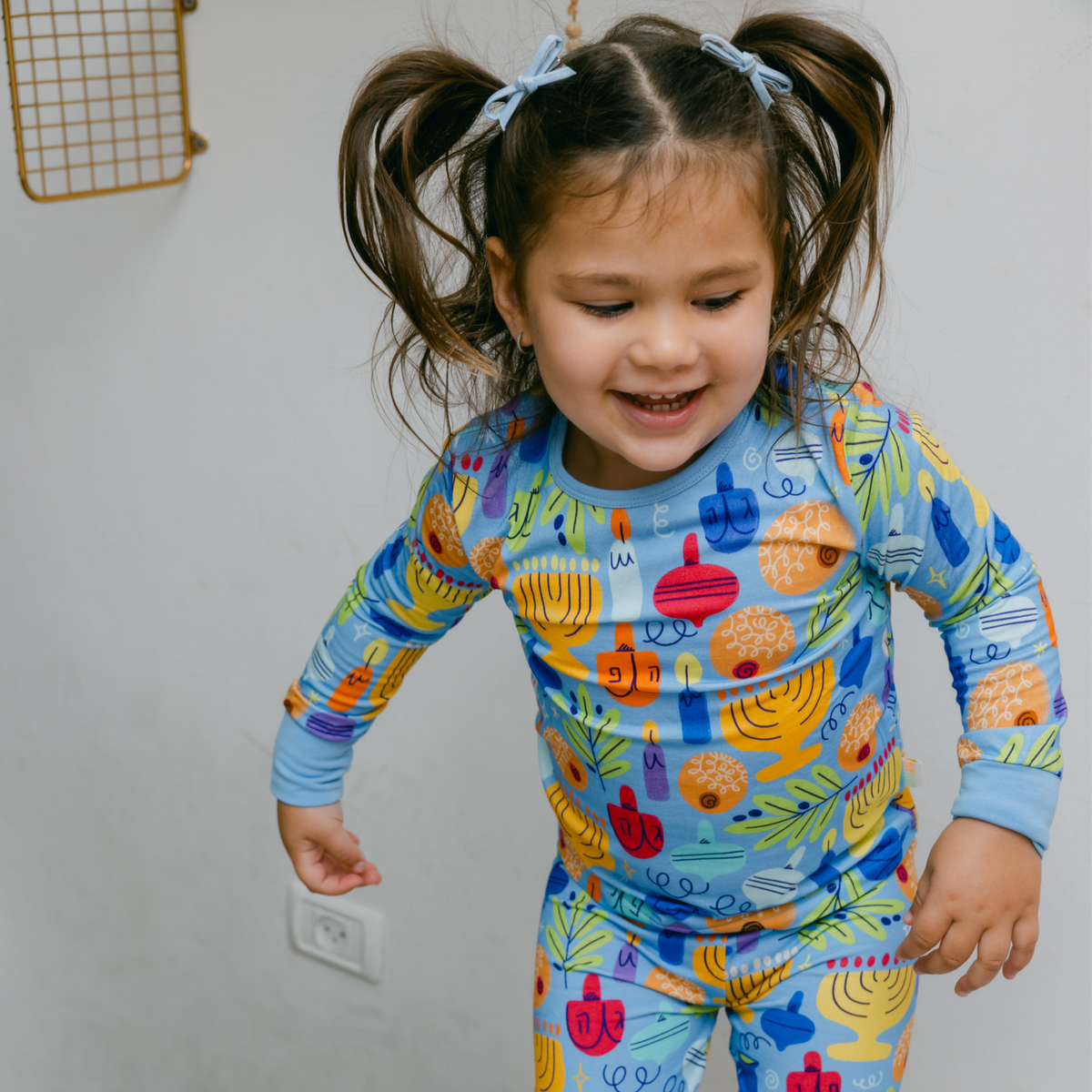 Long Kids PJ Set | Chanukah Fun