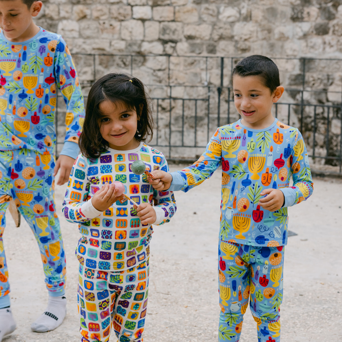 סט פיג'מה ארוכה | חנוכה בכיף
