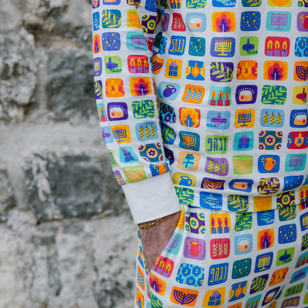 Men's PJ Set | Chanukah Mosaic