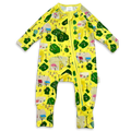 Tiftaf organic cotton and bamboo baby onesie in Little Sabra Adventures print
