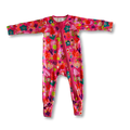 TifTaf Soft Cotton & Bamboo Baby Onesie Romper Pajama Flower Frenzy Print