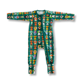 Tiftaf Soft Cotton & Bamboo Baby Onesie Romper Pajama | Electric Pups Print